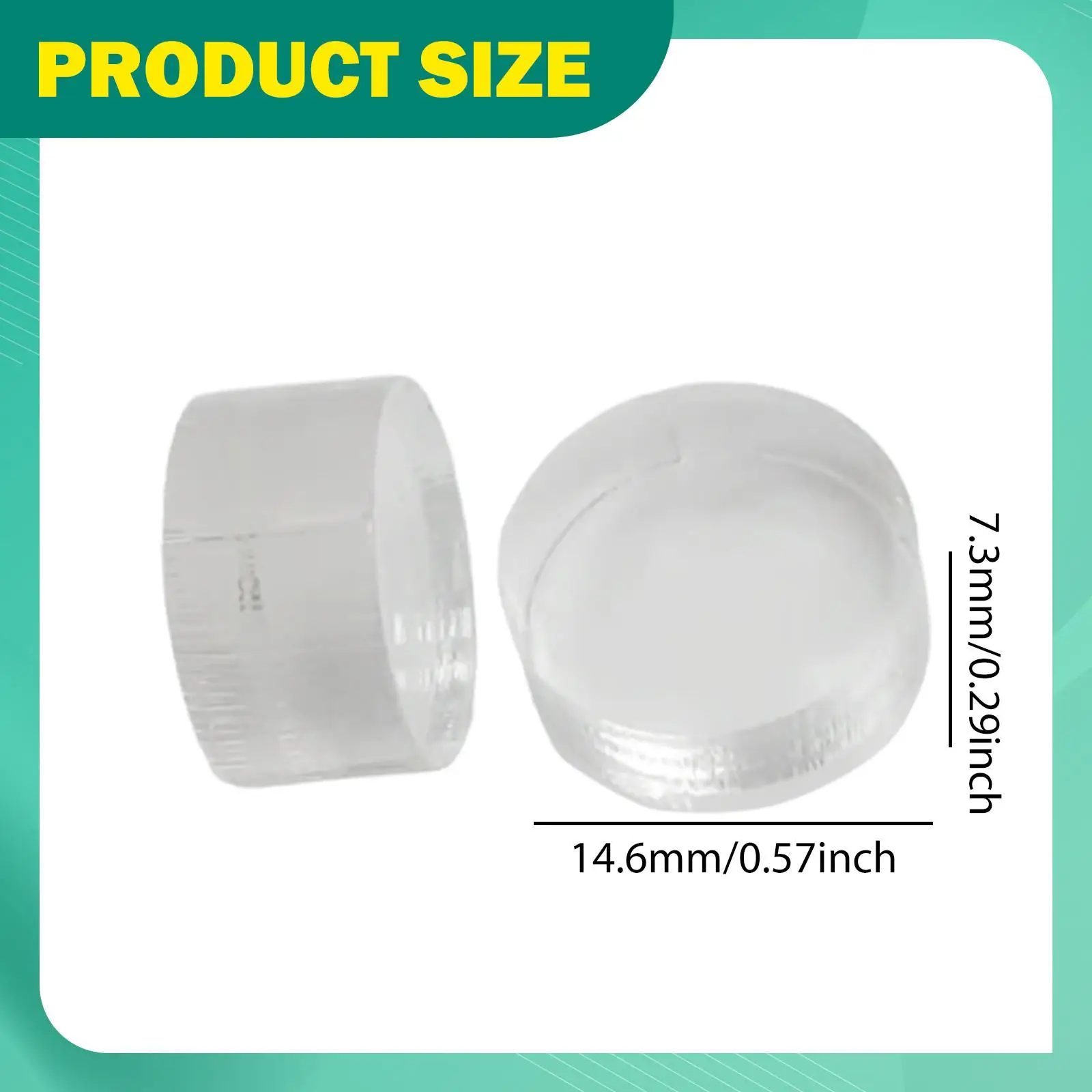 3x2x Clear Jump Break Cue Tip Replacement Accessory High Hardness Billiard Pool Cue Tip Diameter 14.6mm for Pool Players Sports