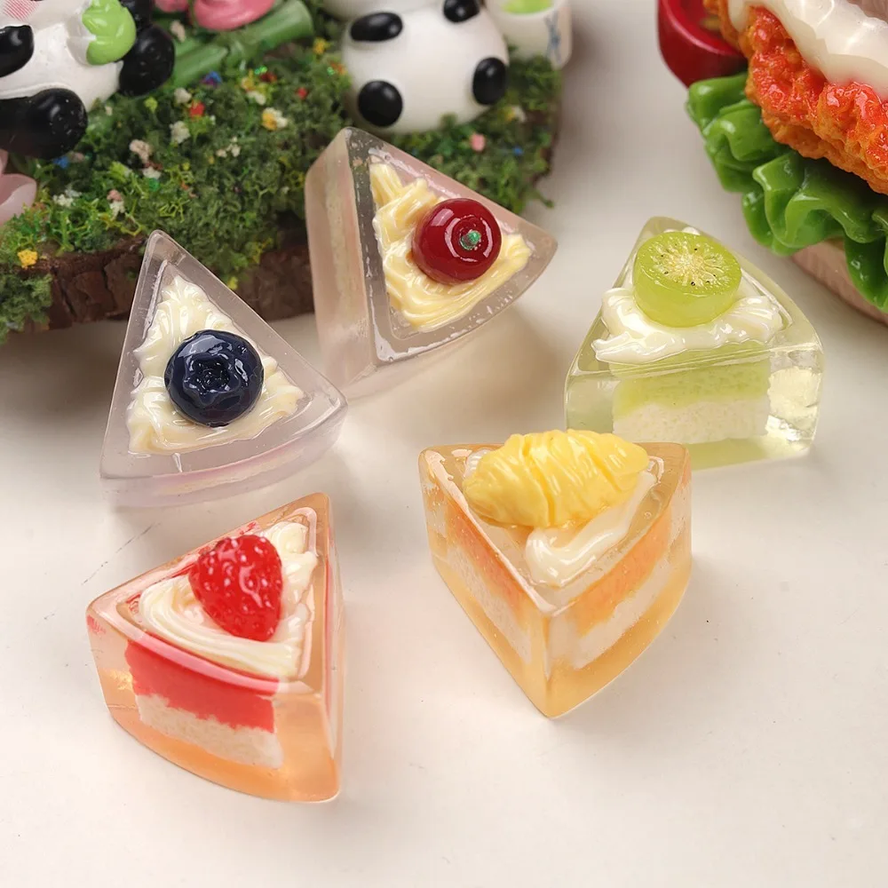 10pcs Mini Kawaii Cute Fruit Cake Flat Back Cabochons Scrapbook Diy  Party Hairpin Accessories Home Decoration Craft