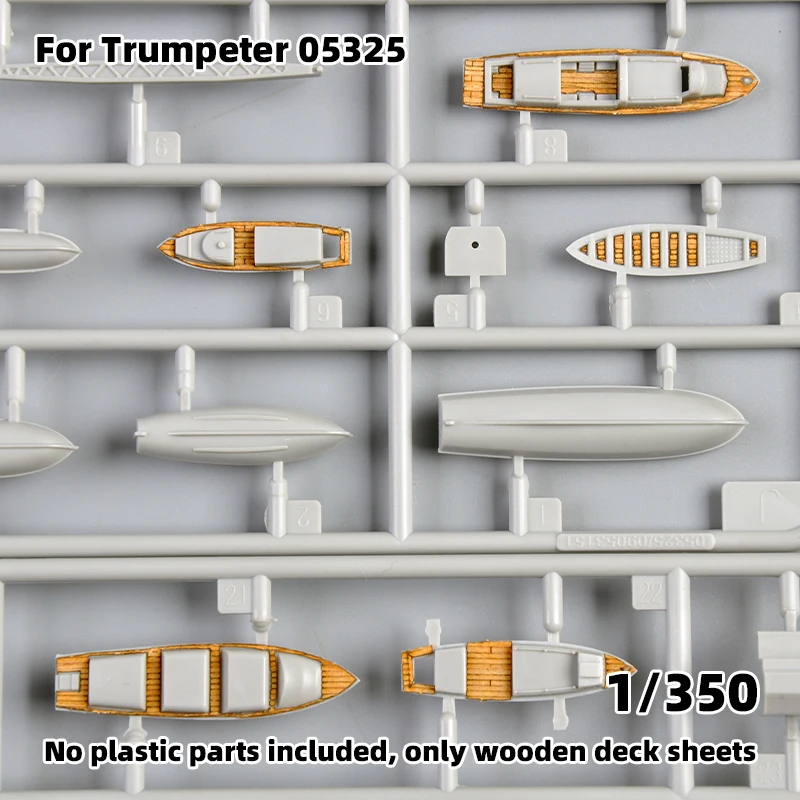 Modell-Upgrade-Teile: Lasergeschnittene Holzdeckplatte mit selbstklebender Ankerkette für TRUMPETER 05325 Battleship HMS 1942 1/350 – Detail 2