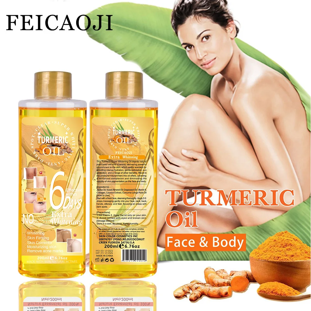 200ml Moroccan Turmeric Oil Essential Oil Facial Body Skin Care Massage  Argan Oil