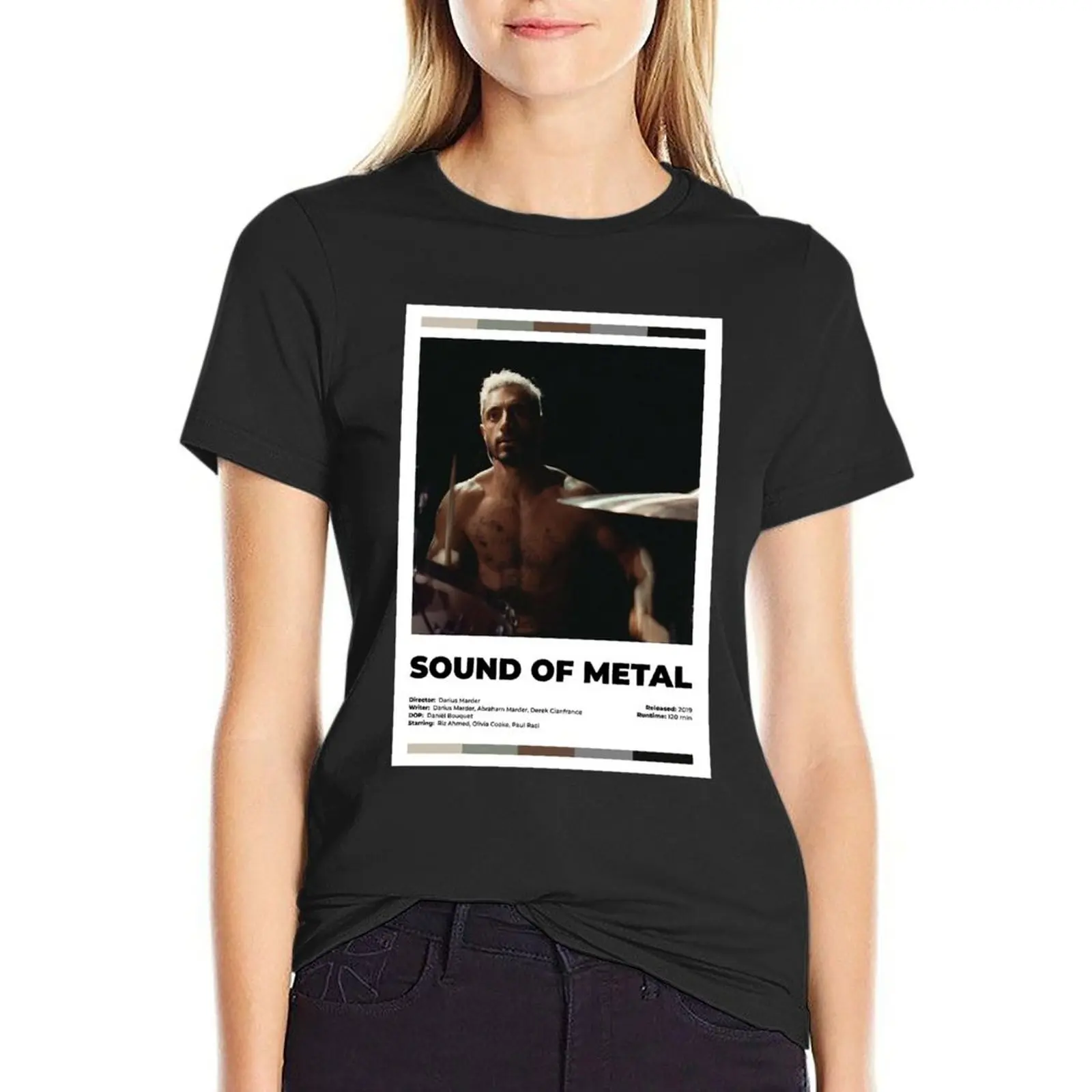 Sound of Metal alternative modern movie poster T-Shirt tops plain heavyweights summer clothes Women clothes