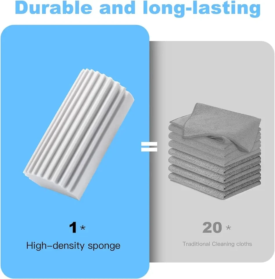 Car Magical Dust Cleaning Sponge Baseboard Cleaner Duster Sponge Tool Reusable Dusters for Cleaning Blinds Vents