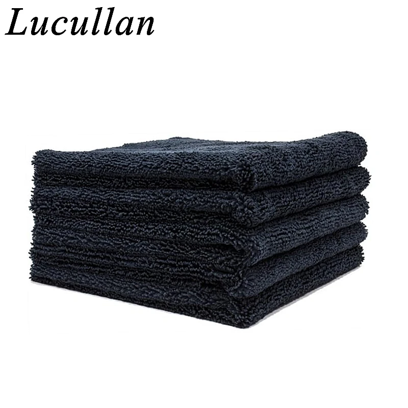 Lucullan 1-10 Pack 40X40CM Black Cobra Edgeless Handdoek Super Zachte Premium Microfiber Auto Detaillering Doek