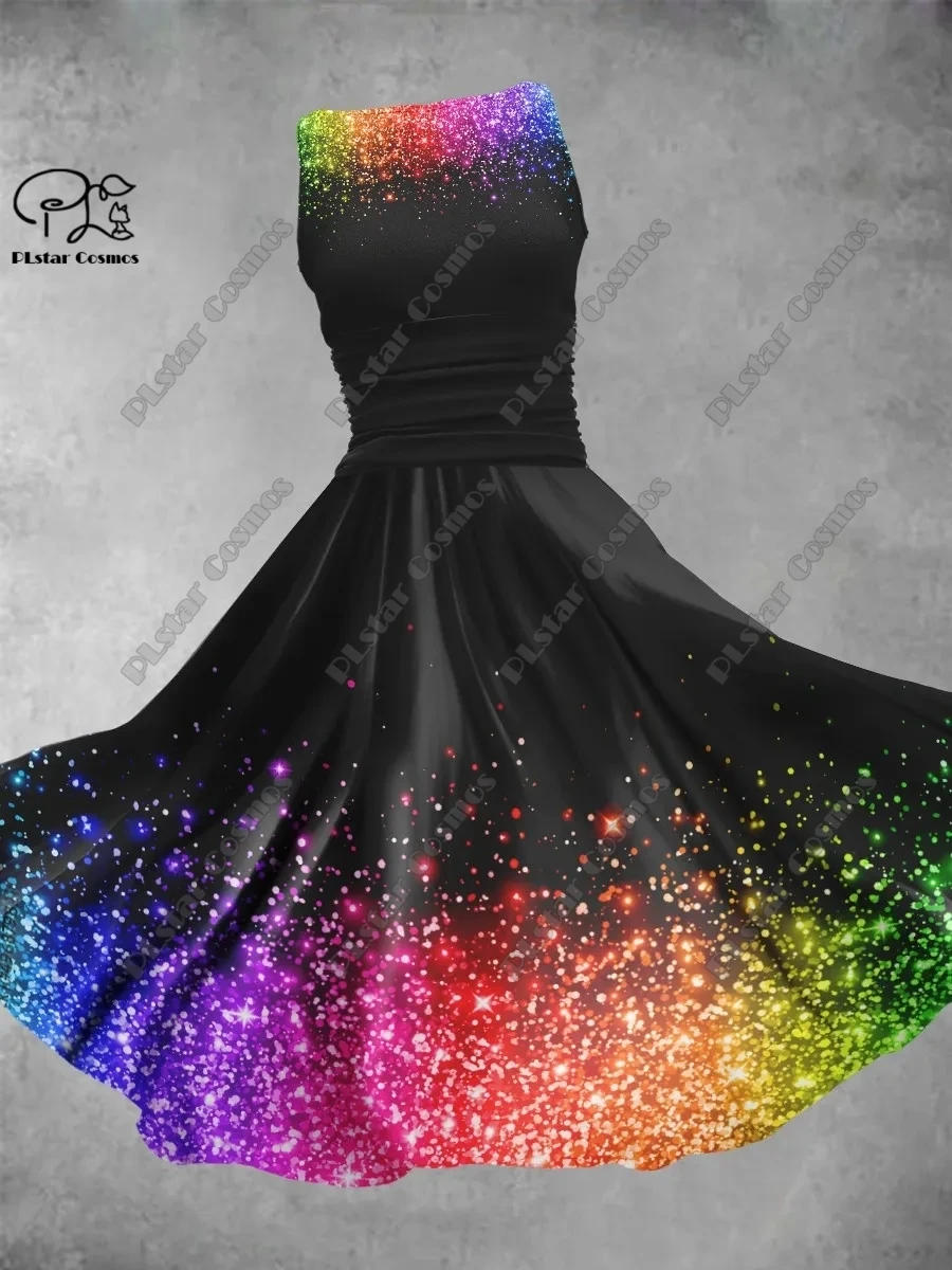 3D printing new starry sky gradient pattern vest dress series as a gift for yourself  1