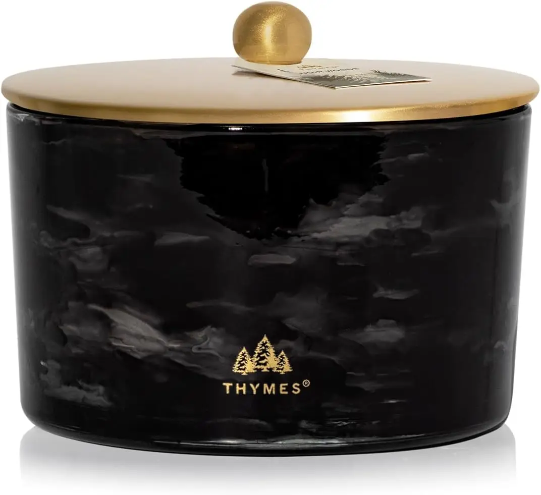 

Ароматическая свеча Noir Woods — аромат свежего вечнозеленого, дымчатого дерева и золотистого янтаря — 18 унций, большая свеча с 3 фитилями, 38 часов