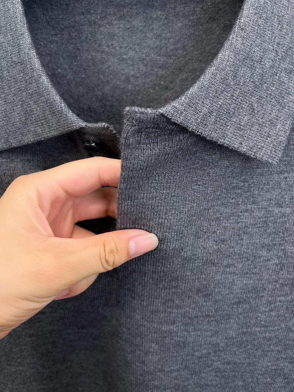 Herren Wollmischung Polo-Pullover Schwergewichtiger Warmer Strickpullover Anti-Pilling Weicher Griff Langarm-Pullover Herbst Winter – Detail 15