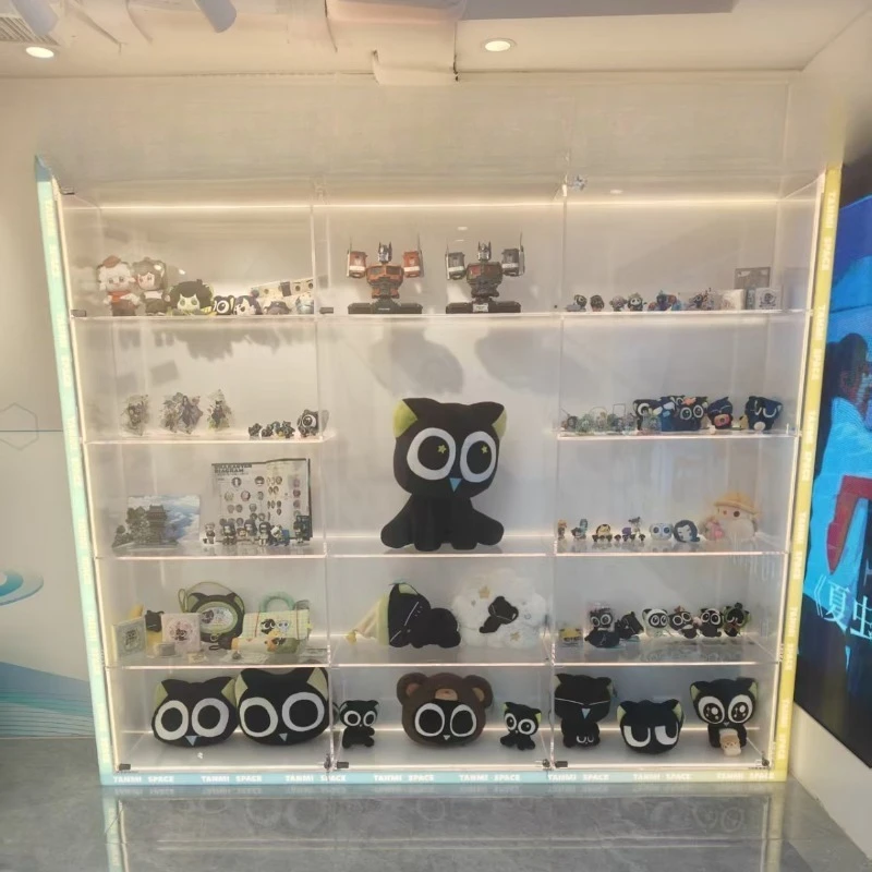 Animation peripheral transparent display cabinet toy merchandise blind box luminous display cabinet