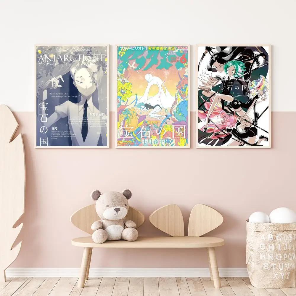 anime l-Land of the Lustrous Poster Versatile HD Waterproof Wall Art Self-Adhesive Decor for Any Space Ideal Gift