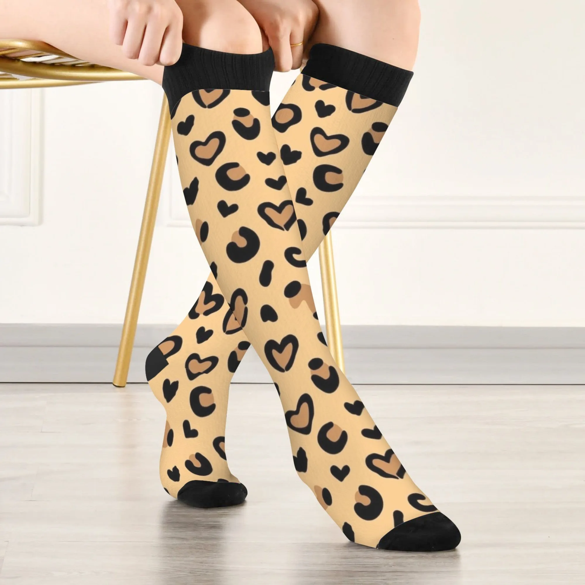 Leopard print element Stockings Harajuku Hip-Hop Style Novelty Halloween Cartoon Socks Party Gift Unisex Casual Fashion Socks