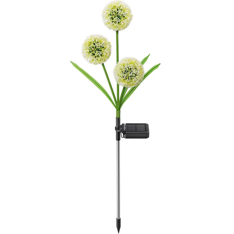 Zonne-Energie Driekoppige Paardenbloem Grond Plug Buiten Waterdichte Plant Licht Tuin Siliconen Gazon Licht Energie Tuin Decoratie