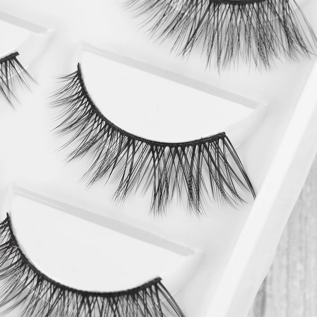 Faux-cils naturels épais, longs, en Fiber douce, faits à la main, pour maquillage de fête de mariage, Extension de cils longs, aspect naturel