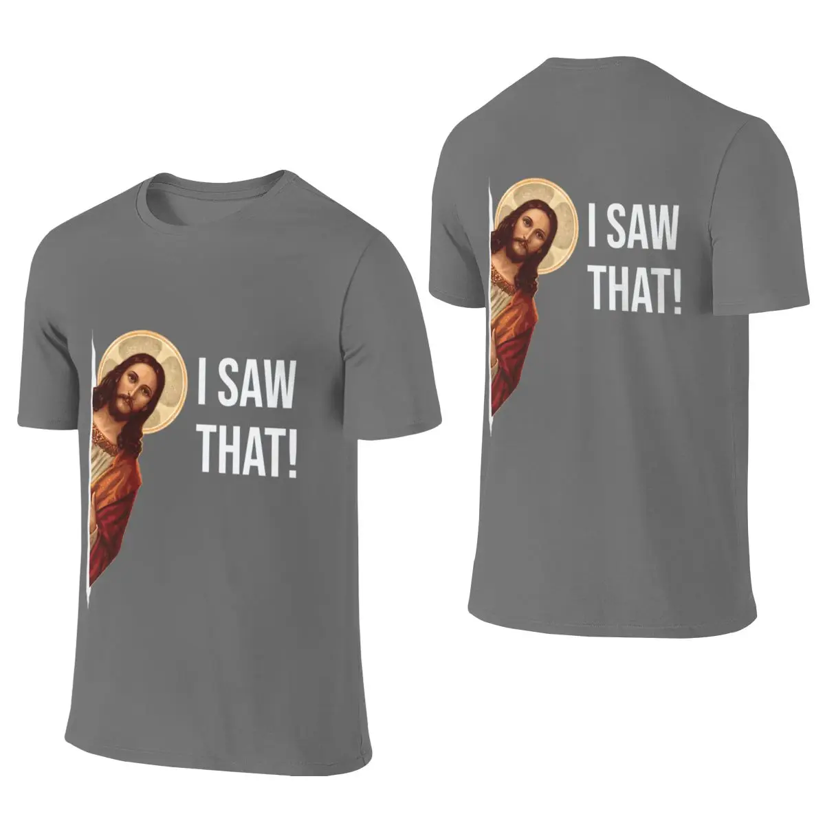 Jesus Meme I Saw That Cloud-Like Feeling Reversible T-shirt Japanese-Style Vibe Simple Prints Tee