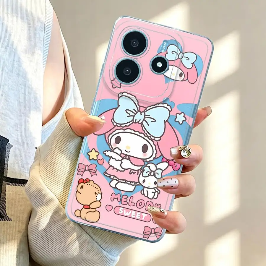 Cartoon Sanrio Melody Soft Phone Cover Case for Xiaomi Redmi Note 15 13C A4 Note 13 14 Pro Plus 9 10 11S 14C 10S 11 12 12S view 6