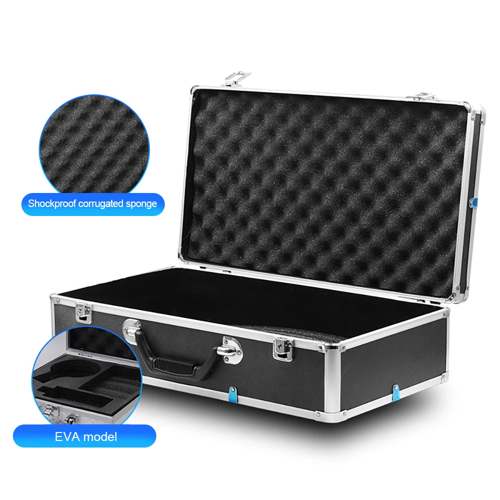 xx-Protective Aluminum Case Key Lock Suitcase Buil-in EVA Foam Insert Tool Wholesale Price Aluminum Alloy Storage Box