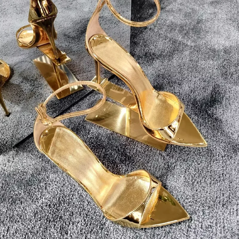 

Модные туфли на шпильке с ремешком на щиколотке, простые пикантные сандалии на высоком каблуке с открытым носком и одной пряжкой, женская обувь для вечеринок и банкетов