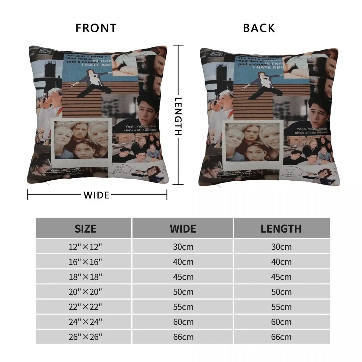 10 Things I Hate About You Movie Pillowcase Polyester Linen Velvet Creative Zip Decorative Bed Cushion Cover
