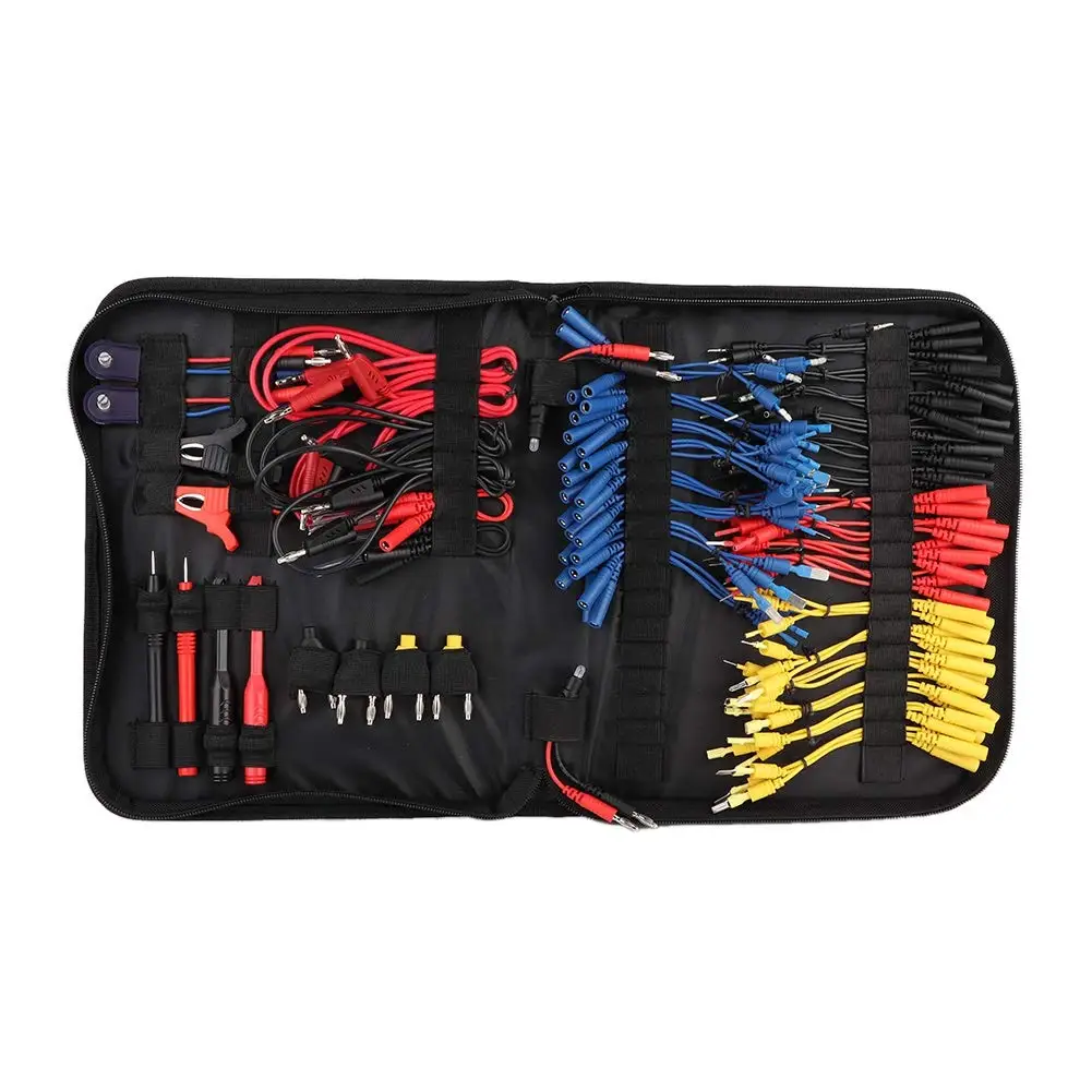 Multifunctional 92PCS Automotive Car Motorcycle Circuit Test Leads Probes Set Diagnose Test Cables Kit with Carrying Bag