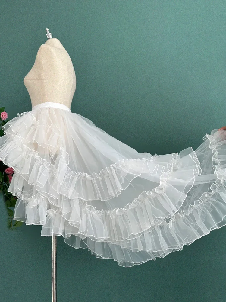 Jupe longue Lolita japonaise pour femme, jupon de mariage une pièce, traînant OP, gâteau gonflé, jupe Harajuku, doux