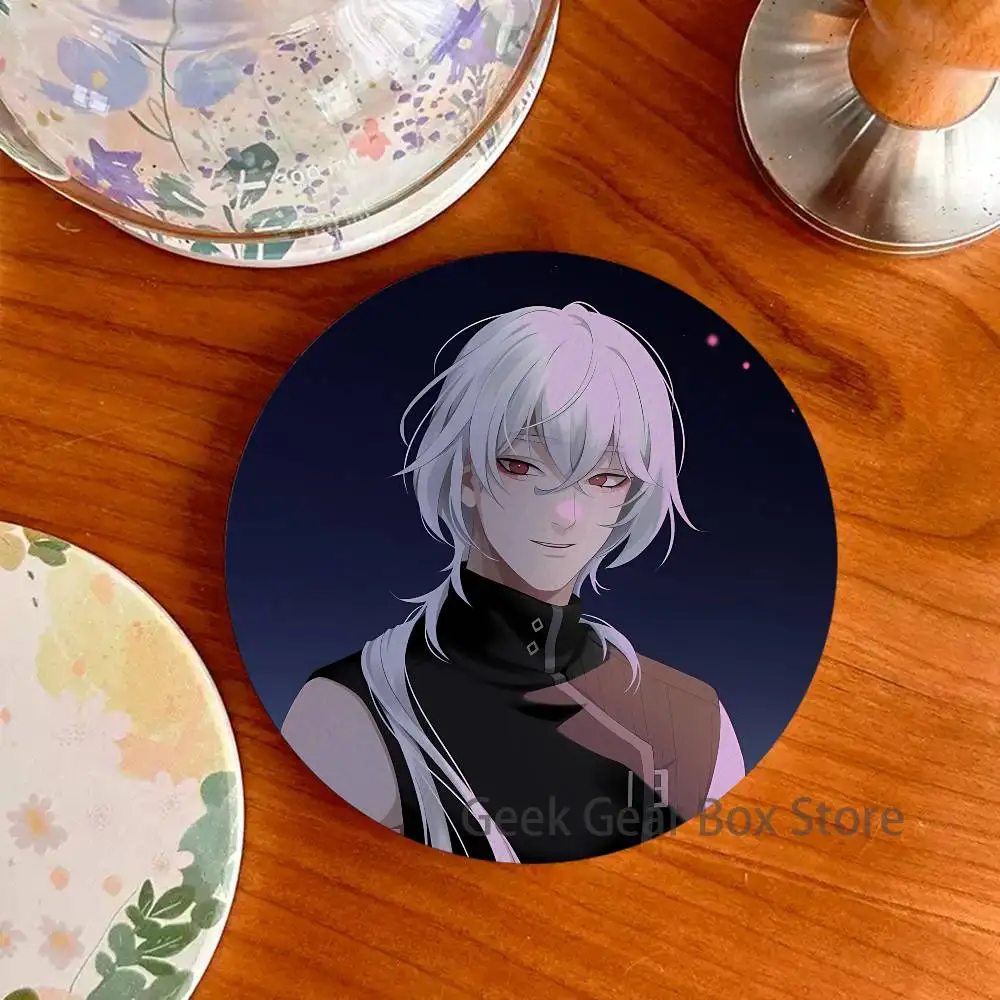 Casper A D-Date with D-Death 2D Pattern round Wooden Coaster Decorative Coffee Cup for Use in Coffee Shops Bars Wine Beer