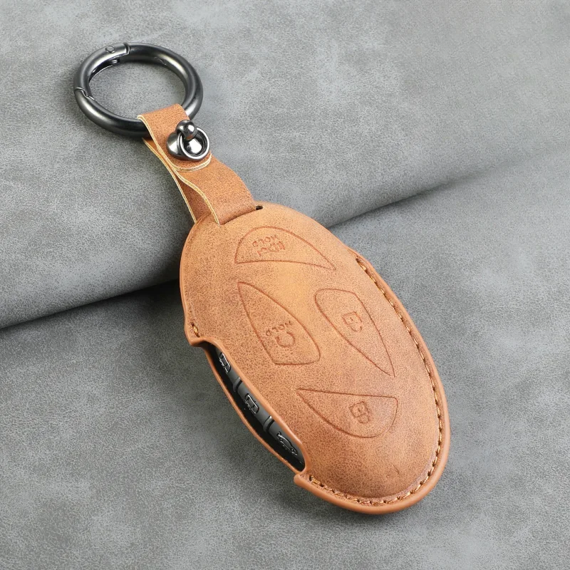 

Car Key Case Cover For Hyundai Kona Ev Grandeur GN7 2023 IONIQ 6 Leather Car Key Shell Accessories