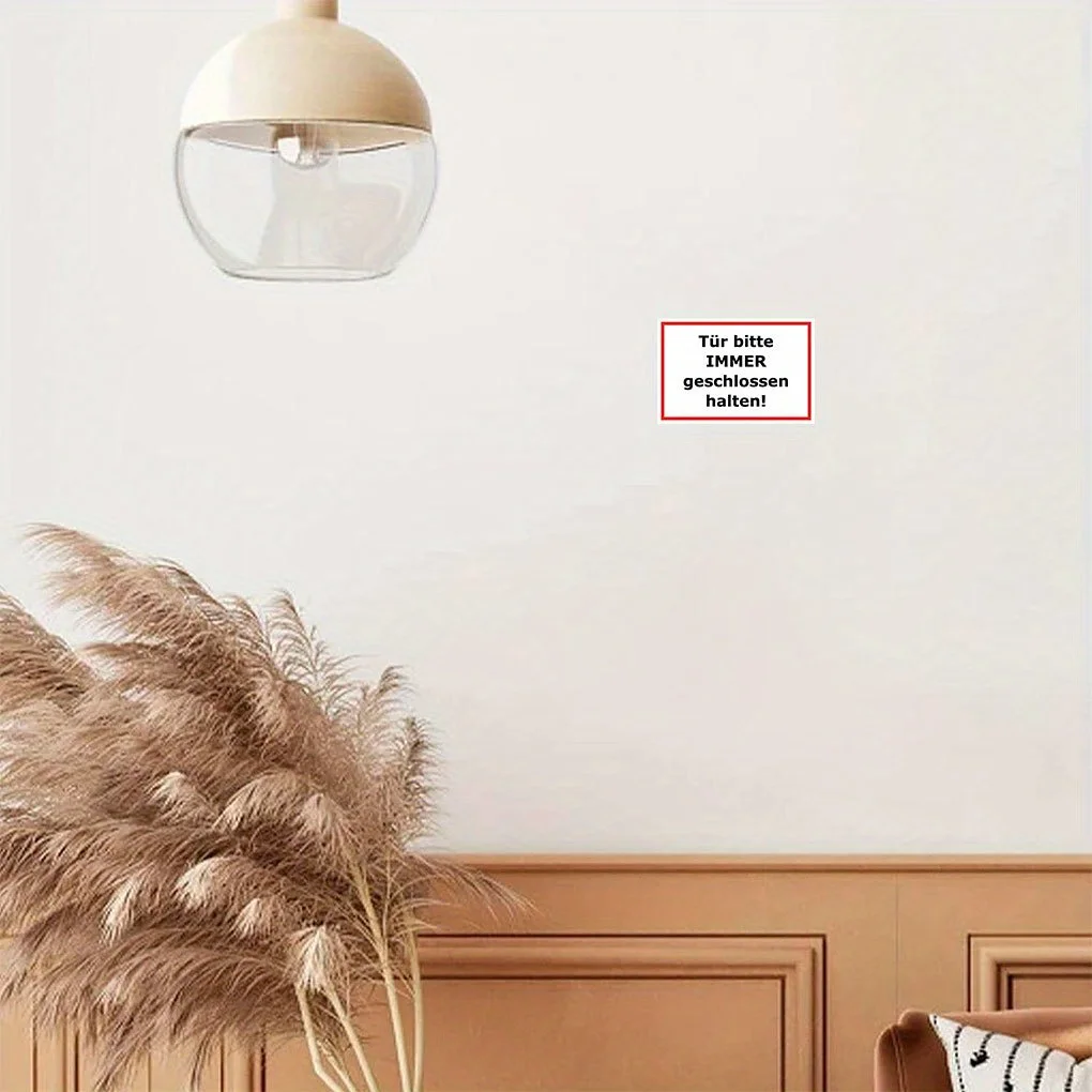 2D Flat - Aluminum Decorative Sign in a Flat 2D Design, Featuring a German Safety Message That Reads 'Please Always Keep