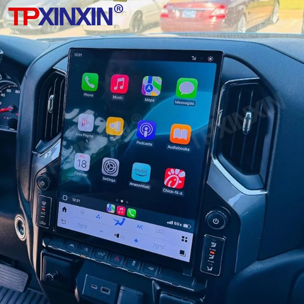 

US 15.6" Android Auto Carplay GPS Navigation For Chevrolet Silverado GMC Sierra 2019-2023 Car Radio Stereo Multimedia Head Unit