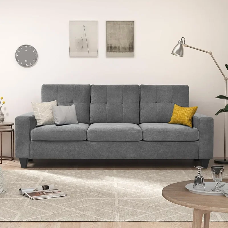 

Sofa With Square Armrest,Comfy Sofa Couch With Extra Deep Seats,3 Seater Sofas,Living Room Apartment Lounge Bedroom Furniture