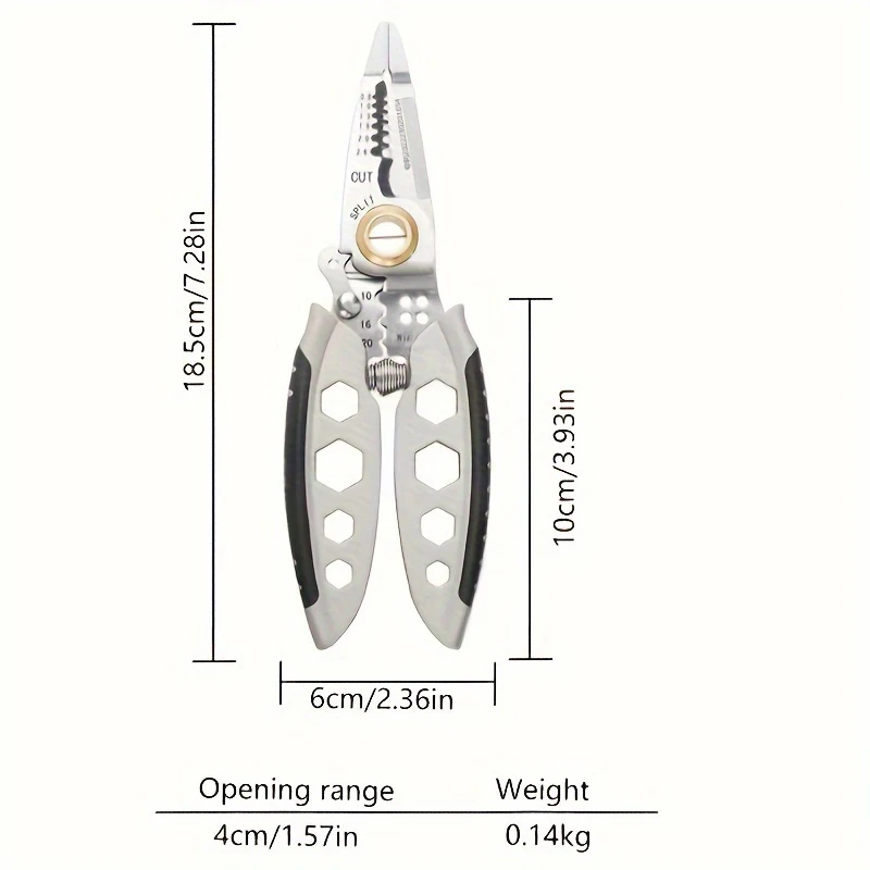 Multifunctional Wire Stripping Pliers, Quick Wire Splitting Pliers, Cable Stripping Pliers, Professional Electrician Pliers