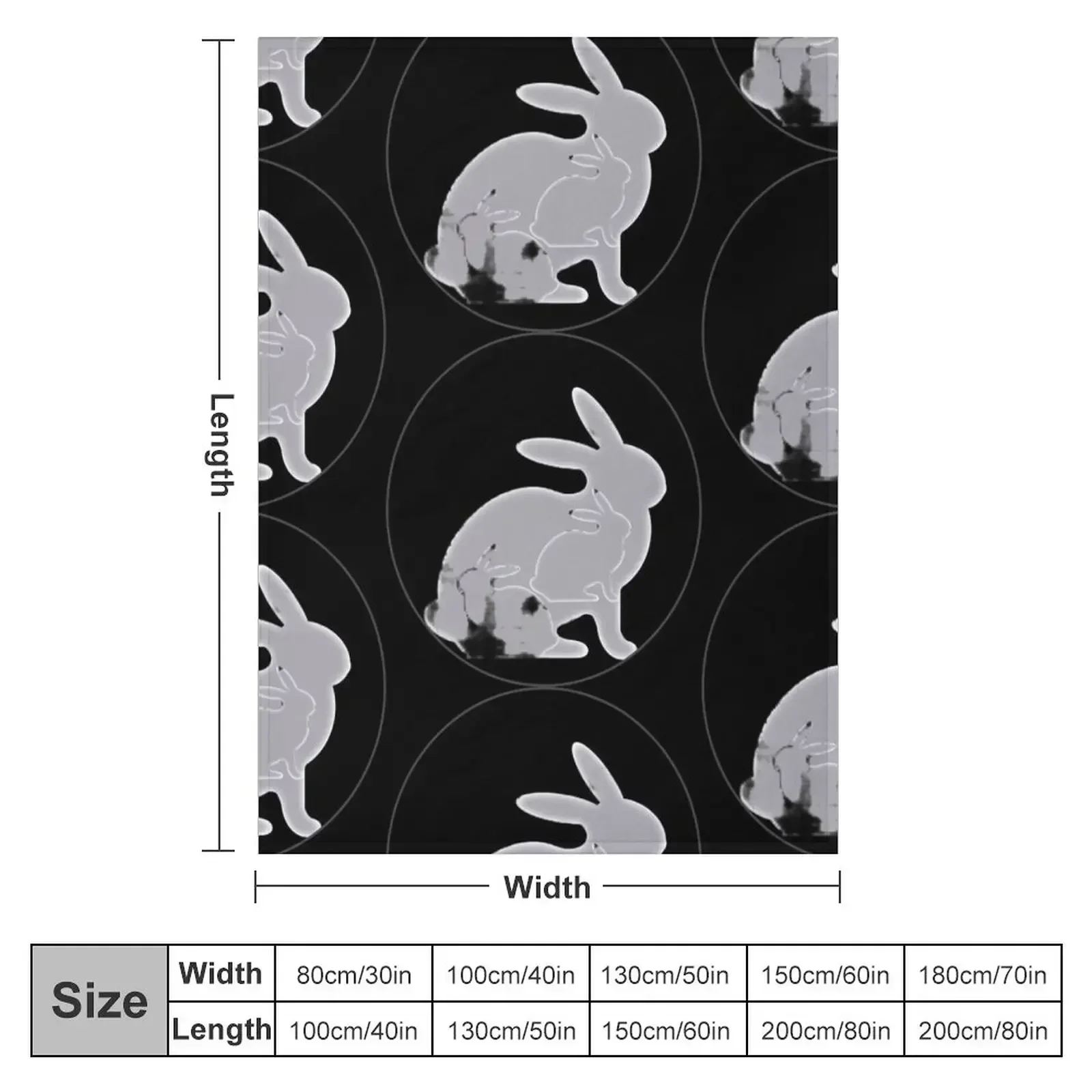 Grunge Rabbit Triads Throw Blanket Polar Furry blankets and throws christmas gifts Blankets