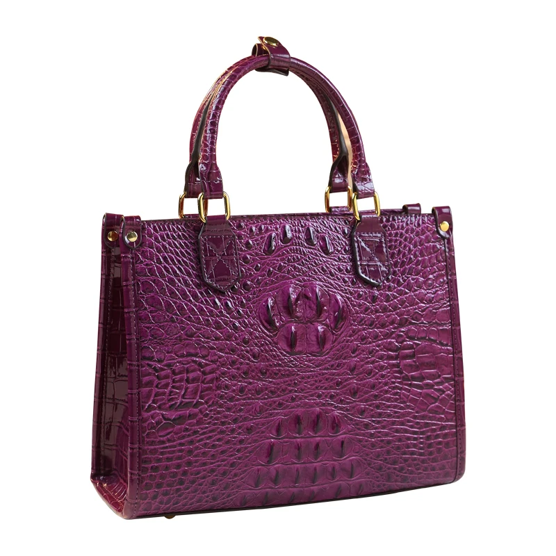 Luxury Fashion Genuine Leather Women Handbags Crocodile Pattern Lady Mom Shoulder Messenger Bag Elegant Portable Tote Bags 2023