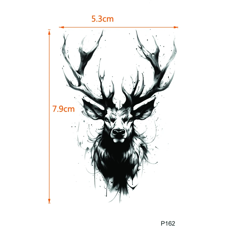 Lucky Deer Waterproof Temporary Tattoo Sticker Fake Tattoo Flash Tattoo Tatuagem Henna Tatoo Men view 2