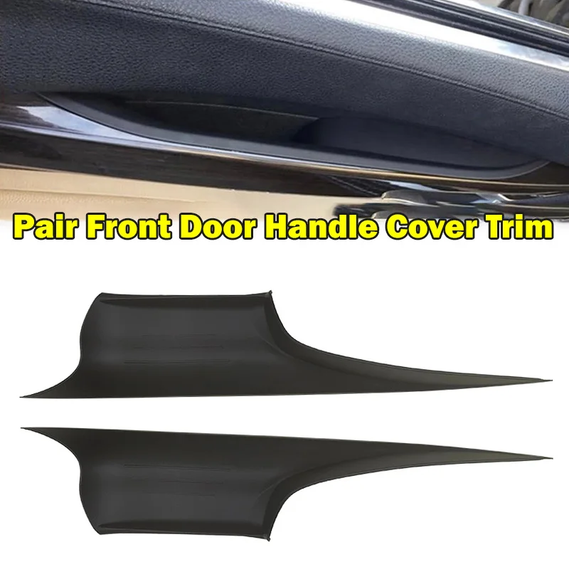 2PCS Car Interior Door Pull Handle Carrier Cover Accessories Black Fit For BMW 7 Series F01 F02 2008 2009 2010-2013 2014 2015