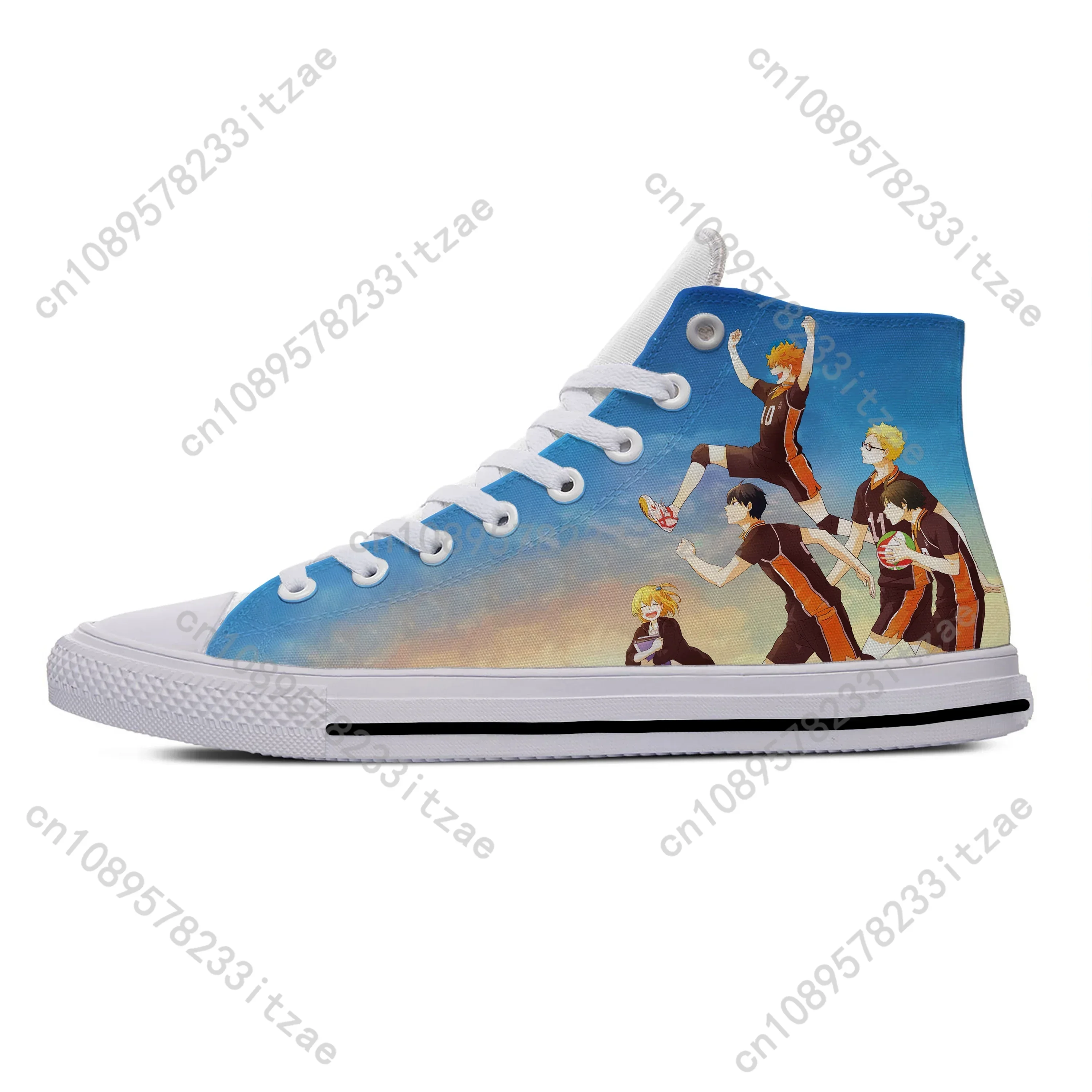 

Hot Summer Anime Manga Haikyuu Karasuno Kuroo Latest Casual Shoes High Top Men Women Fashion Sneakers Classic Board Shoes