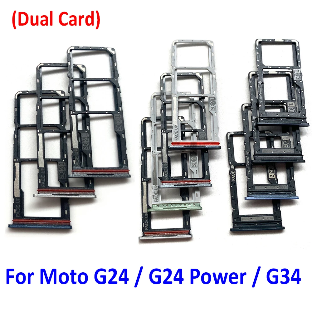 Nova substituição cartão sim chip slot gaveta cartão sd bandeja titular adaptador acessórios para motorola moto g24 power g34 g24