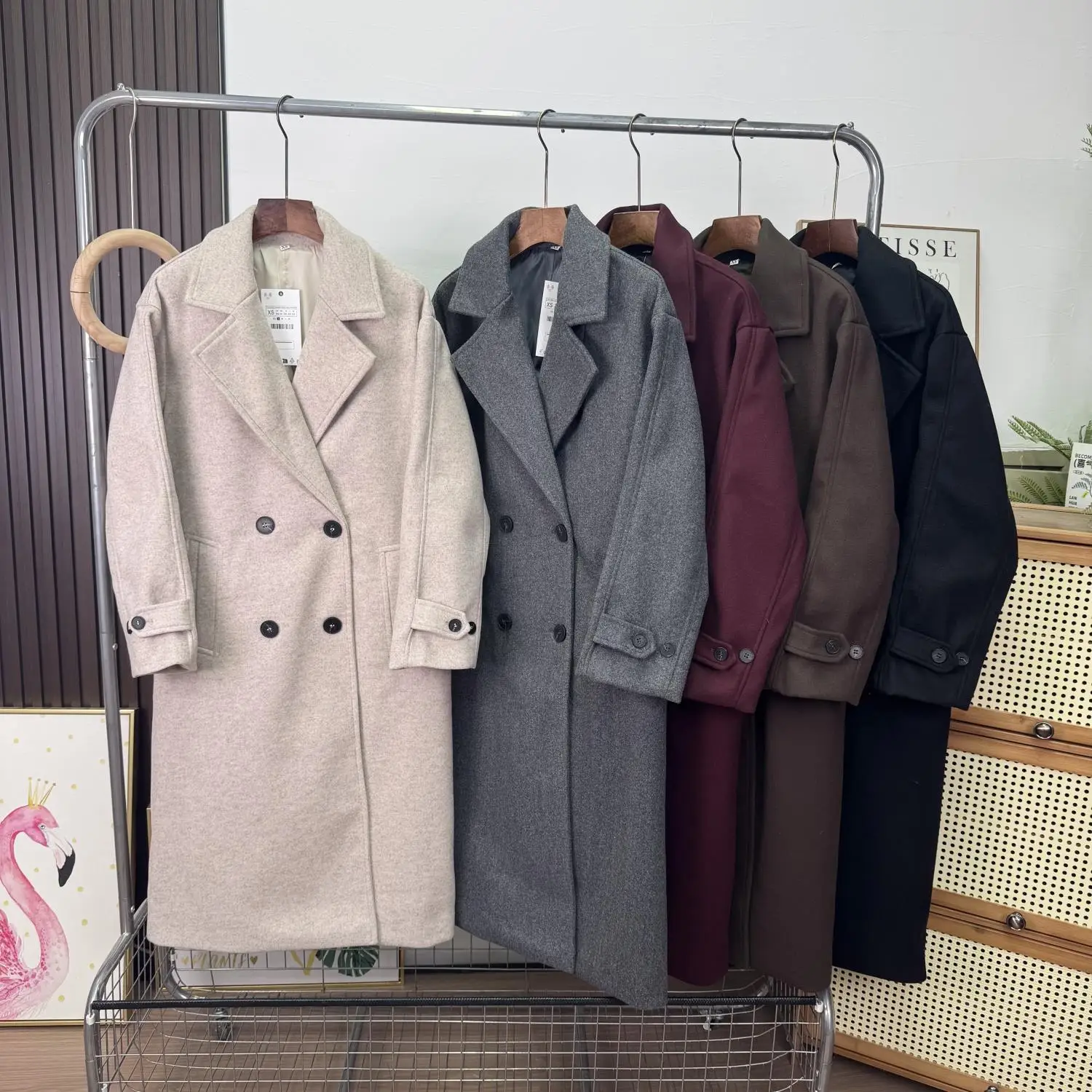 

Loose Fit Long Sve Soft Coat Jaet Women's Autumn New Sle Turn-down Collar Outerwear Ele Faionable Ladies Coat