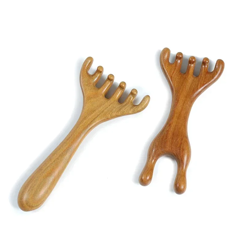 مشط تدليك الرأس ميريديان أدوات تدليك غوا شا ، أدوات التصريف اللمفاوي المهنية ، أدوات تدليك العلاج الخشبي للظهر والساقين #6