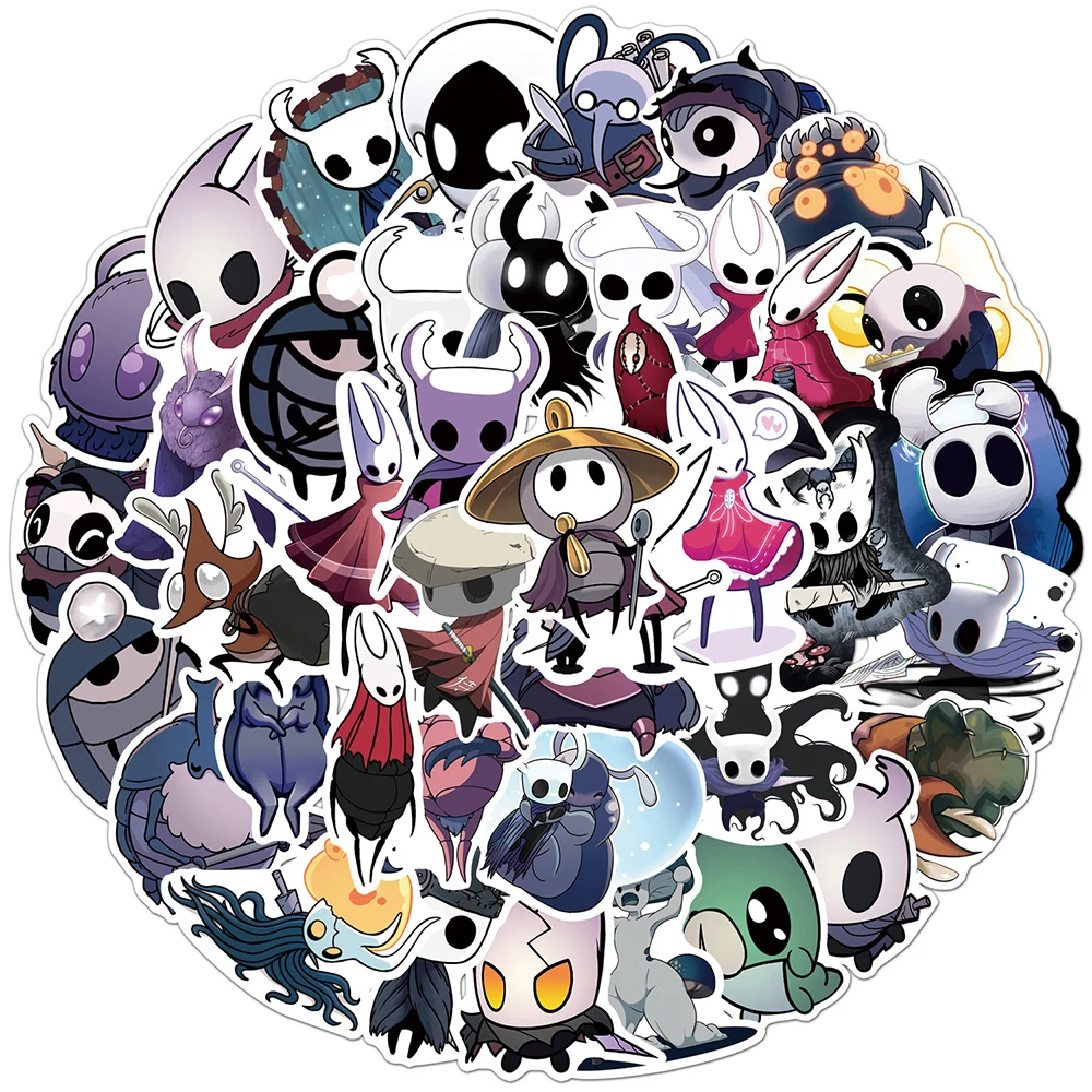 10/30/50pcs Game Hollow Knight Cartoon Stickers Kawaii Graffiti Decals DIY Laptop Notebook Guitar Phone Cute Waterproof Sticker