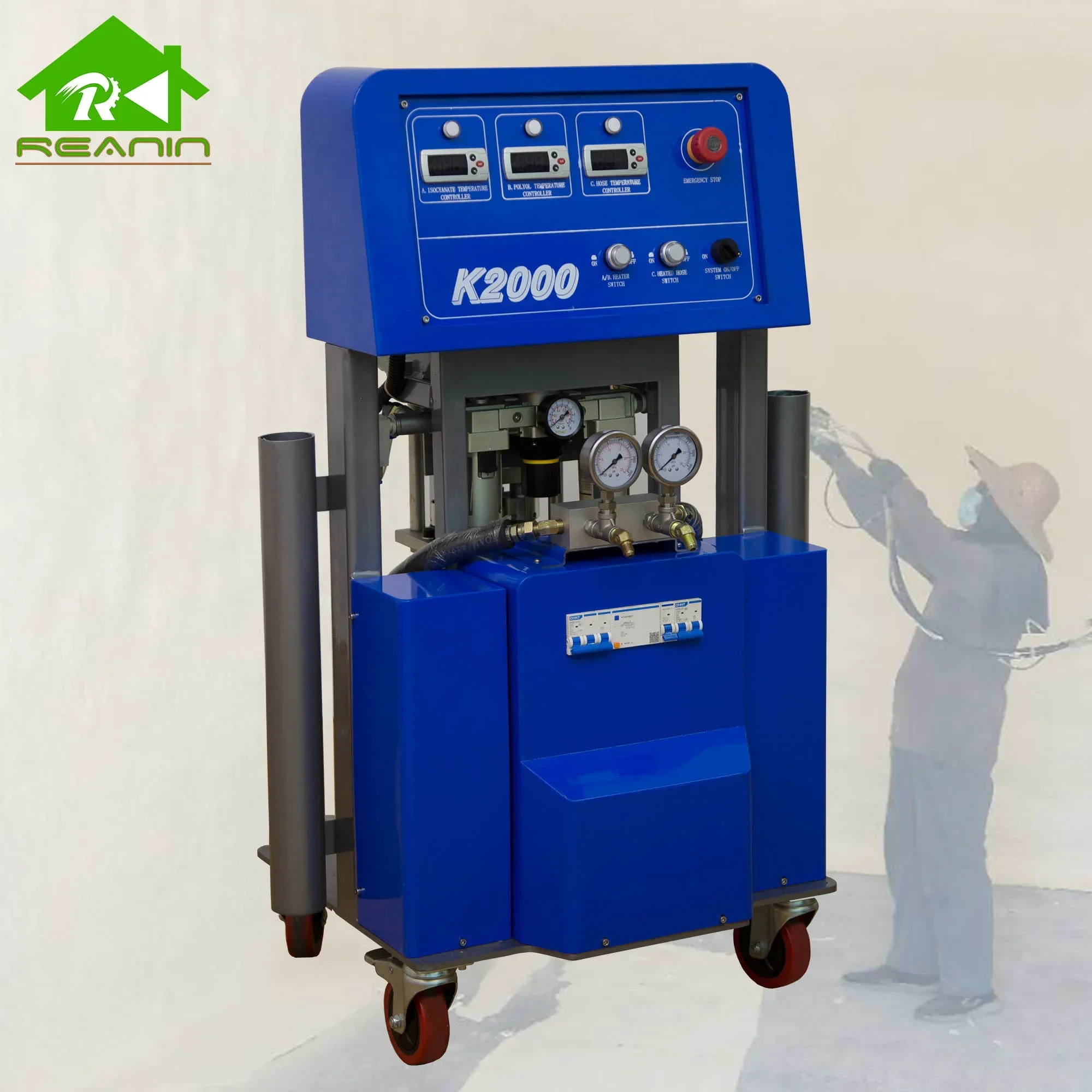 2026nb Reanin-K2000 Pneumatic Polyurethane Spray Machine Polyurethane Mixing Equipment