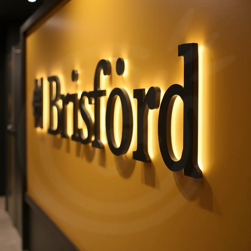 مخصص 3D LED الخلفية مضيئة الحروف المعدنية تسجيل تضيء للخارجية للماء الأعمال المتجر واجهة الإعلان لافتات