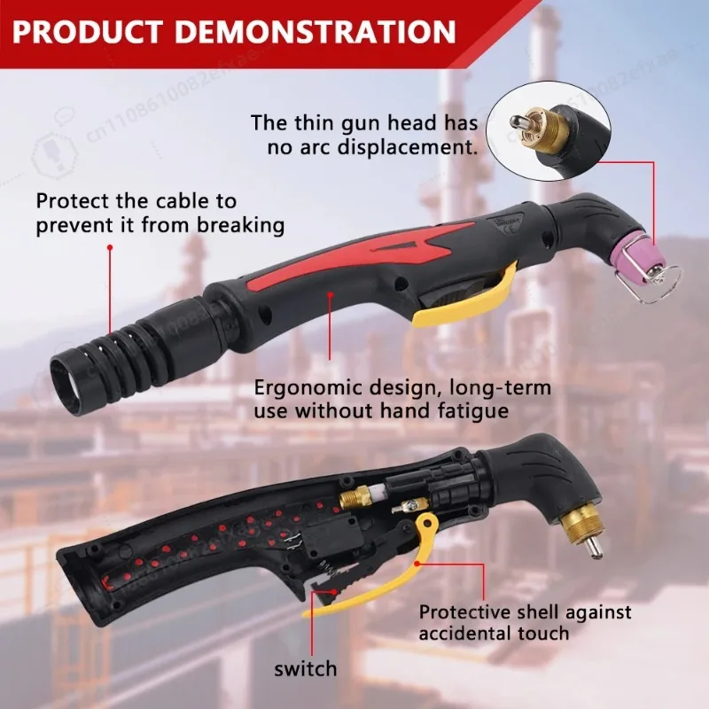 60A Plasma Cutting Torch AG60 SG55 Handheld Plasma Cutter Gun with Pilot Arc Air Cooled for Metal Cutting Welder Parts view 4