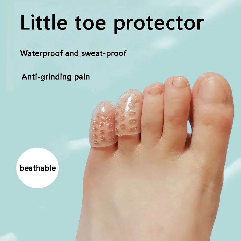 Toe Silicone Protective Cover Breathable Toe Tip Protection Separation Toe Wear Shoes Anti-Sweat Toe Anti-Wear Cover 10pcs