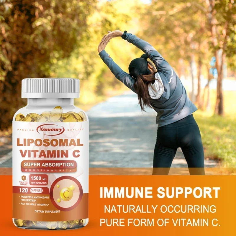 Liposomal Vitamin C - Supports Antioxidant and Nutrient Absorption, Energy Supplement, and Promotes Immune Health Vegan
