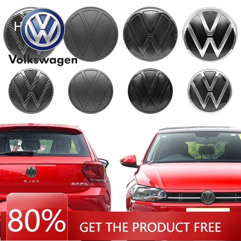 

Для VOLKSWAGEN, 2 шт., ABS, 139 мм, 110 мм, значок-логотип для передней решетки и багажника автомобиля VW Polo, для Volkswagen Polo 6 2019-2024, замена автомобильных значков