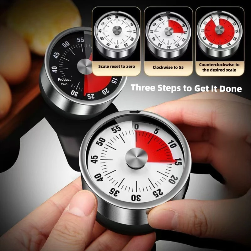 Visual Timer Mechanical Countdown Timers Kitchen Classroom Baking Clock For Teaching Meeting Cookin Working No Battery Required