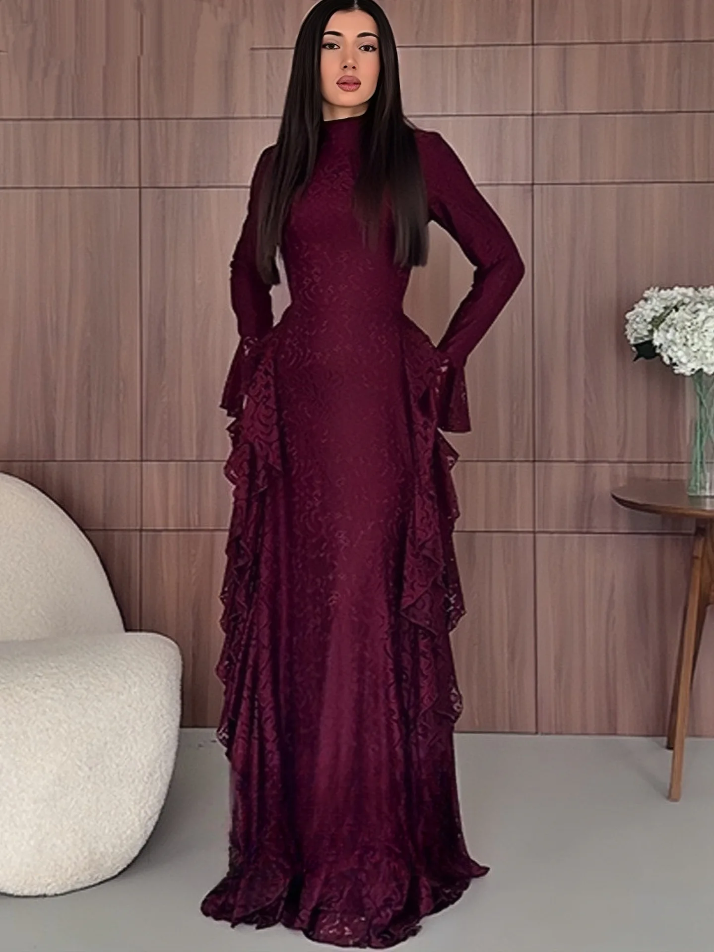 French Style Slimming Long Dress Waist Cinching Autumn 2026 Stylish Commuting Vibe New Fashion Women's Clothing