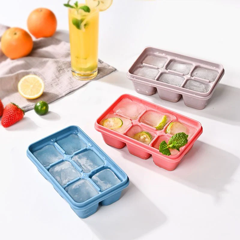 PP Ice Cube Trays Ice Cube Molds Reusable Frozen Mold with Lids Homemade Frozen Ice Box Kitchen Tools Creative DIY Mold