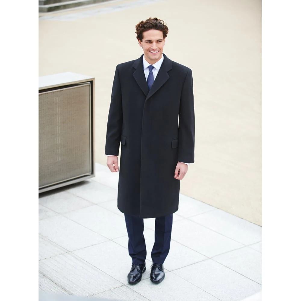 

STEVDITG Black Long Jacket One Piece Coat Notch Lapel Single Breasted Winter Outfit Long Blazer Costume Hombre Customized 2024