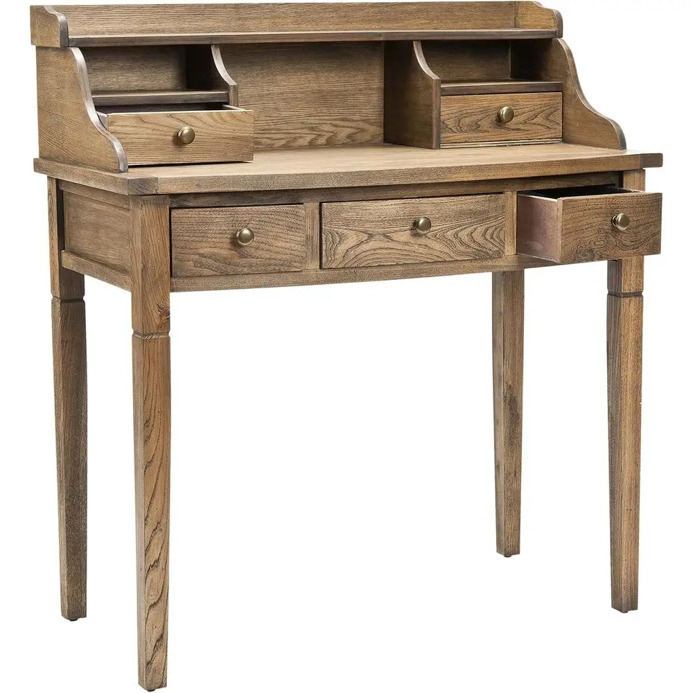 Medium Oak Writing Desk with Classic Style