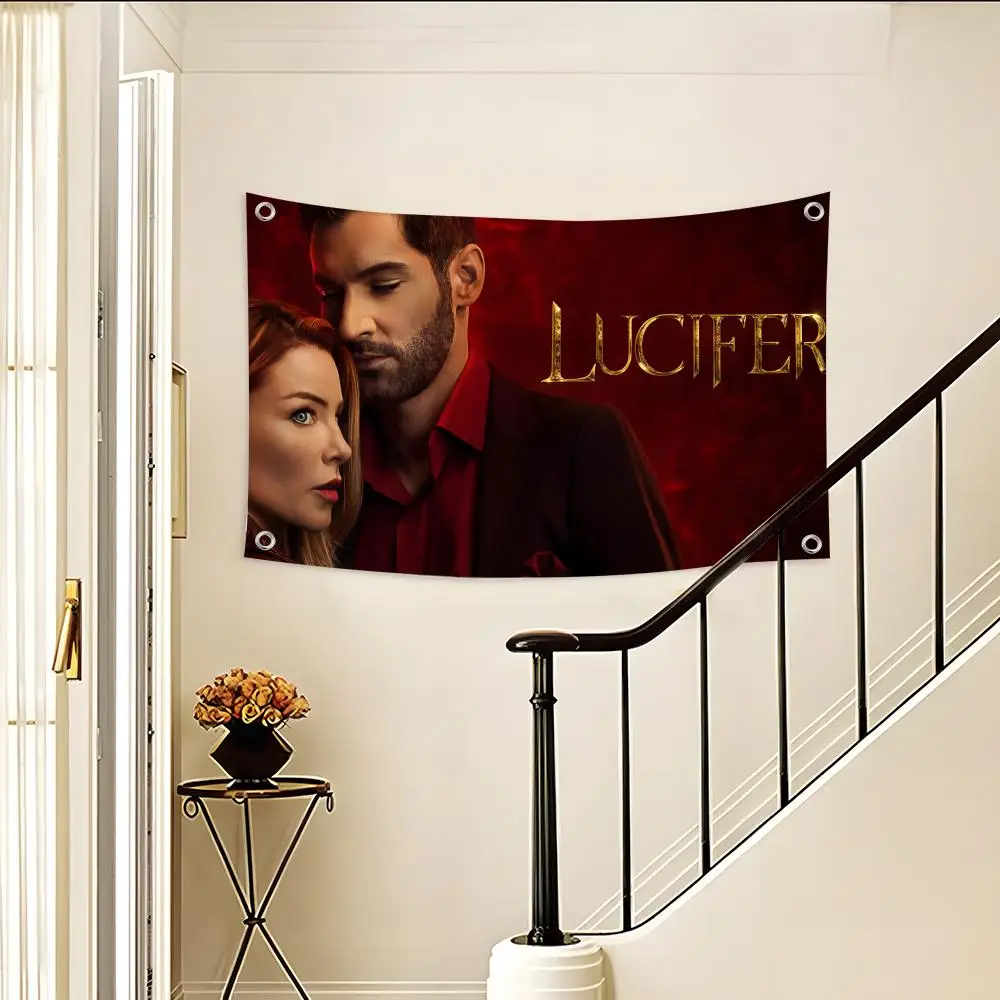 TV Series L-lucifer Flags Custom Camping Outdoor Garden room Decor Backdrops Wall Art Family Gifts