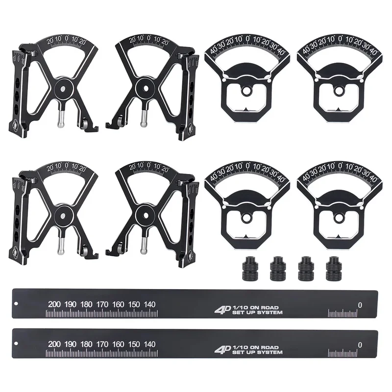 1:10 ON ROAD RC Remote Control Car Upgrade Part 1/10 On Road Aluminum 4D SET-UP System Setup Chassis Tool with Ruler